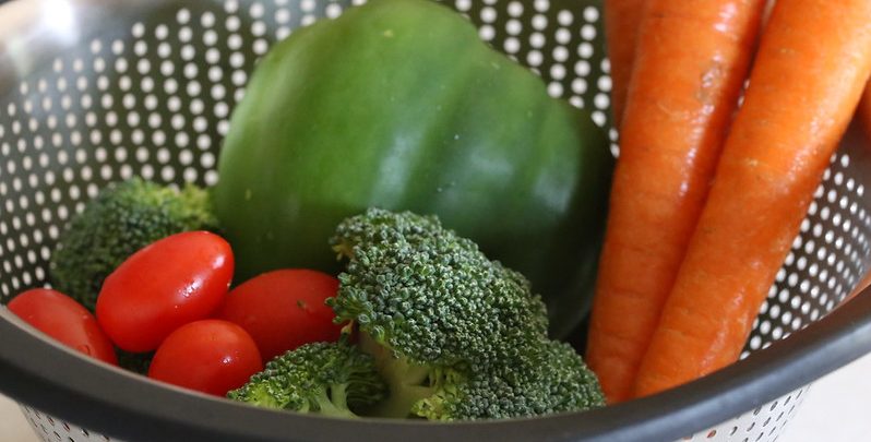 basket of raw vegetables